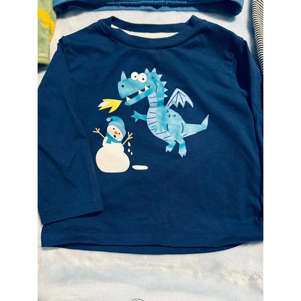 Carter's Falls Creek Kids 12M Toddler Boy 5-Piece Lot Dinosaur Dragon Pumpkin